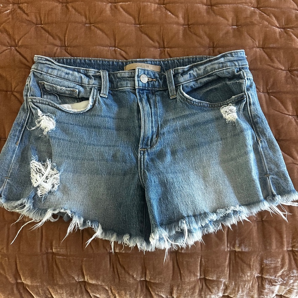 Joe's Jeans Blue Distressed Denim Cut-Offs